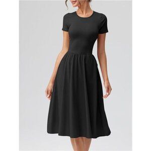 Round Neck Short Sleeve Dress